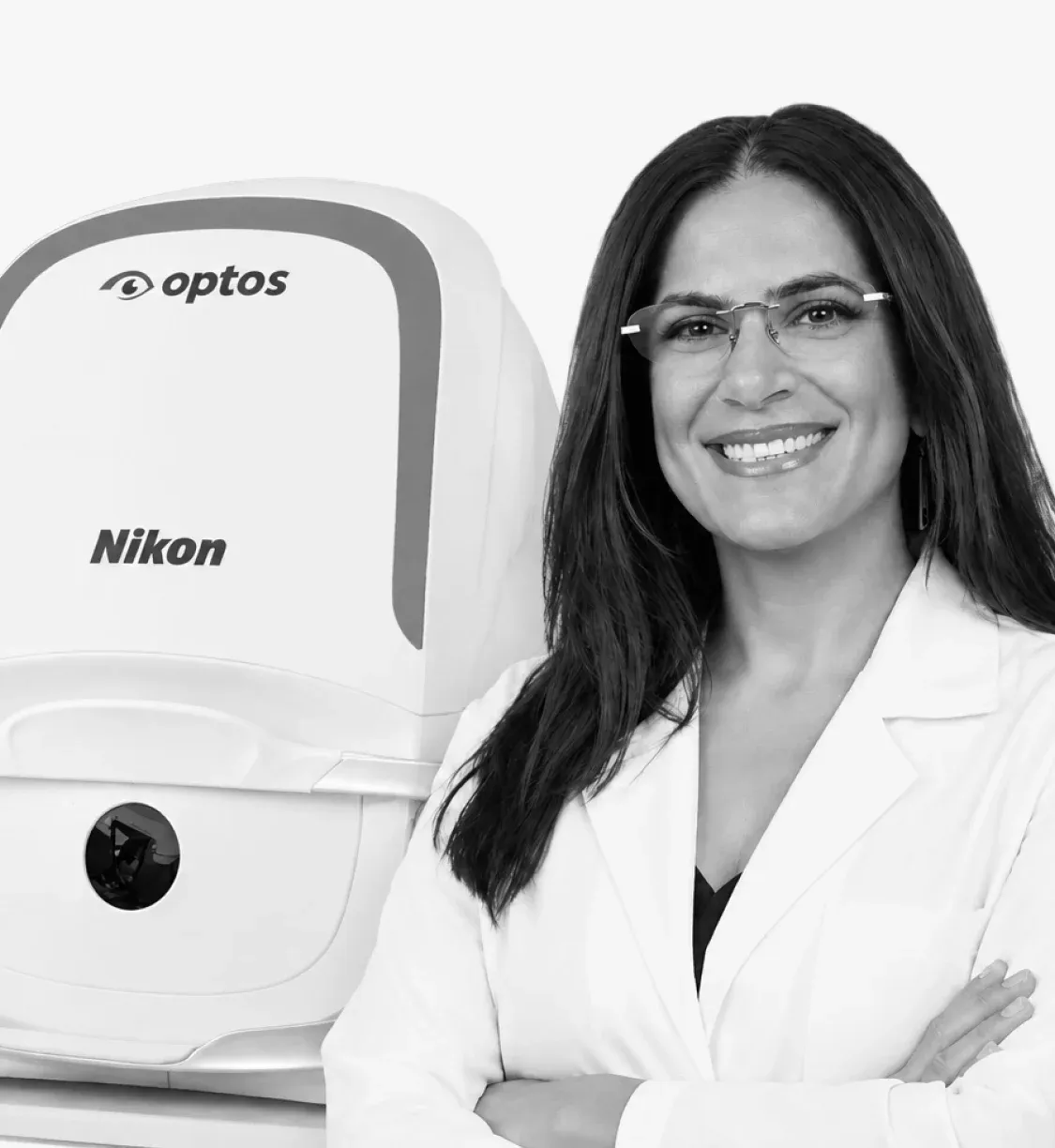 Patient having an Optos ultra-widefield retinal scan