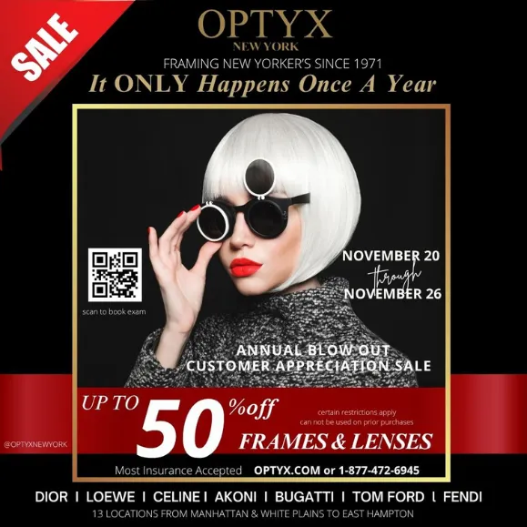 Don’t Miss Out: It ONLY Happens One a Year! Up to 50% OFF Luxury Frames and Lenses! Starts Before Black Friday 11/20 – 11/26.