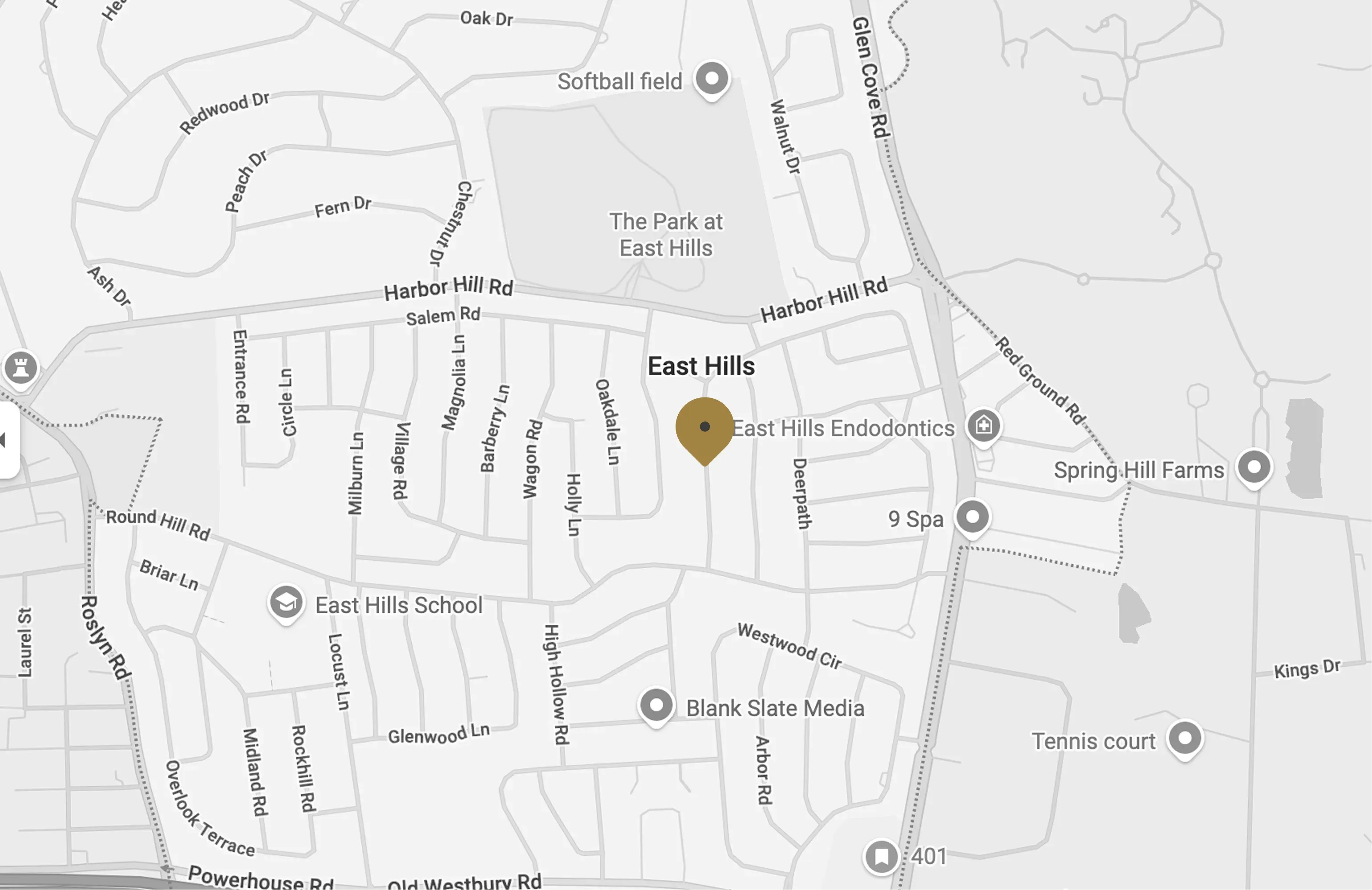 Map of EAST HILLS