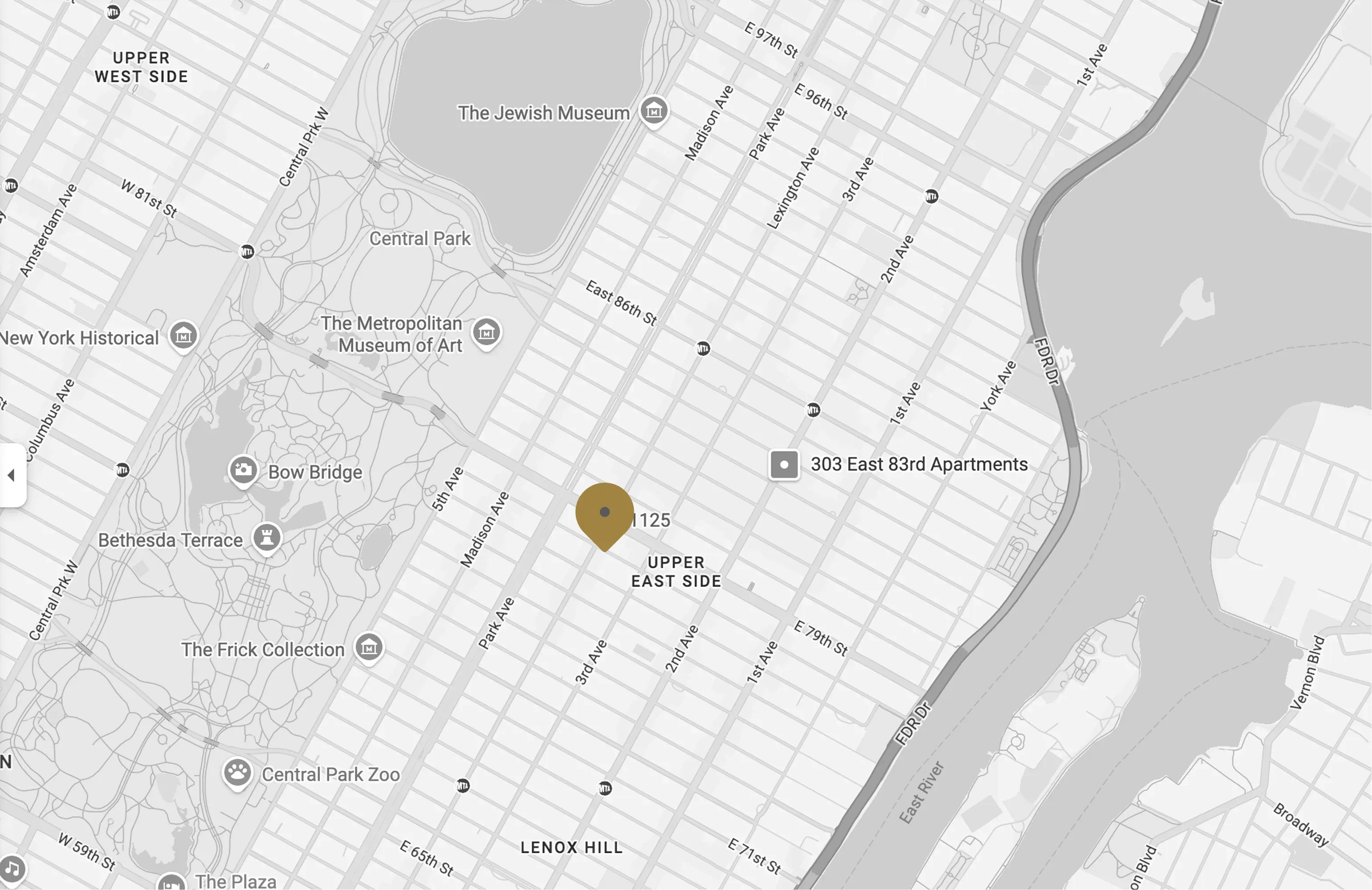 Map of UPPER EAST SIDE – LEXINGTON